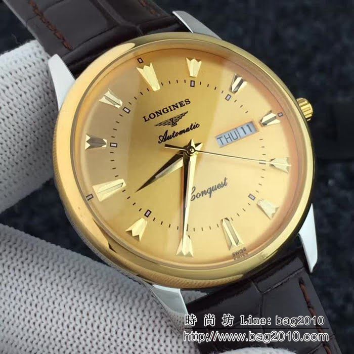LONGINES浪琴 簡約時尚 西鐵城機芯 男士精品腕表 WSS0214